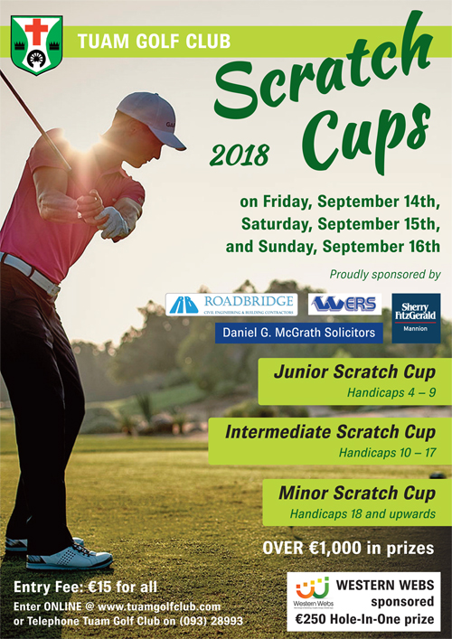 Tuam Golf Club Scratch Cups 2018 County Galway Ireland