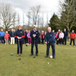 Drive-in at Tuam Golf Club Captain Mark Curley, Lady Captain Dolores Campbell and President Michael Cullen