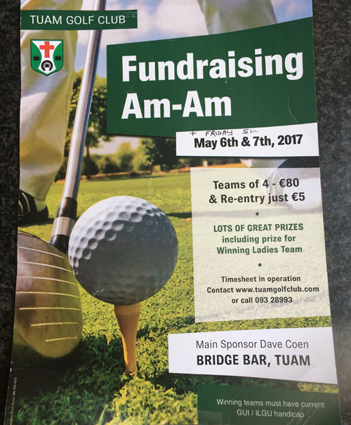 Noticeboard 1 May 2017 Tuam Golf Club
