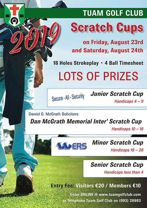 Tuam Golf Club Scratch Cups 2019