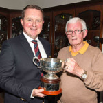 Minor Scratch Cup Tuam Golf Club Captain Ivan Mooney with Minor Scratch Cup Winner Mick Roche.